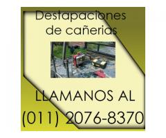 Destapacion cloacas Parque Avellaneda